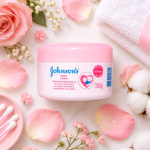 Johnson's Baby Intense Moisturization Cream Pediatric Barrier Care for Delicate Skin