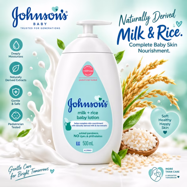 Johnson's Baby Milk Rice Body Lotion