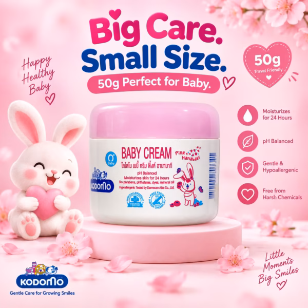 Kodomo Baby Cream Pink Hanabaki 50gm