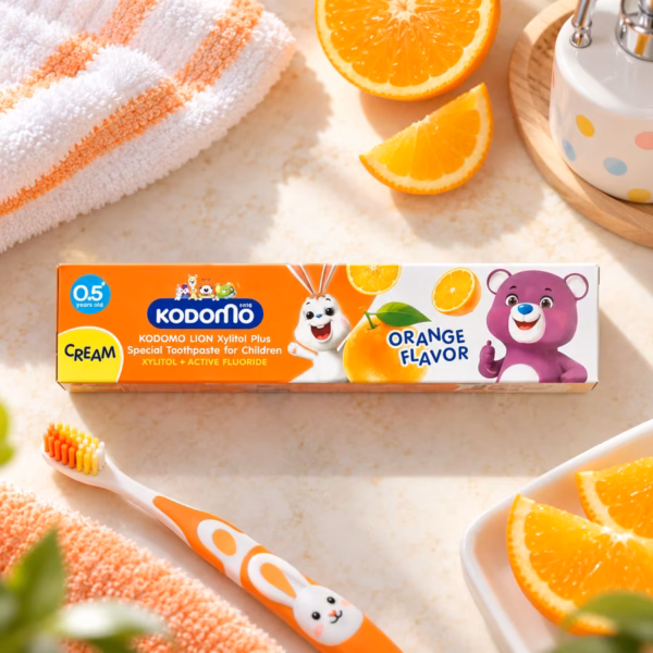Kodomo Toothpaste Orange 80gm tube for kids oral care cavity protection