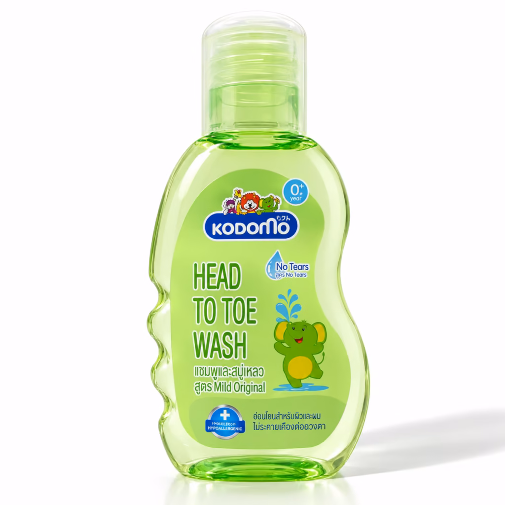 Authentic Kodomo Baby Hair and Body Wash 400ml bottle