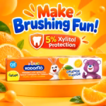 Kodomo Toothpaste Orange 80gm tube for kids oral care cavity protection