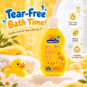 Kodomo Baby Shampoo Original 100ml bottle for gentle tear free hair wash