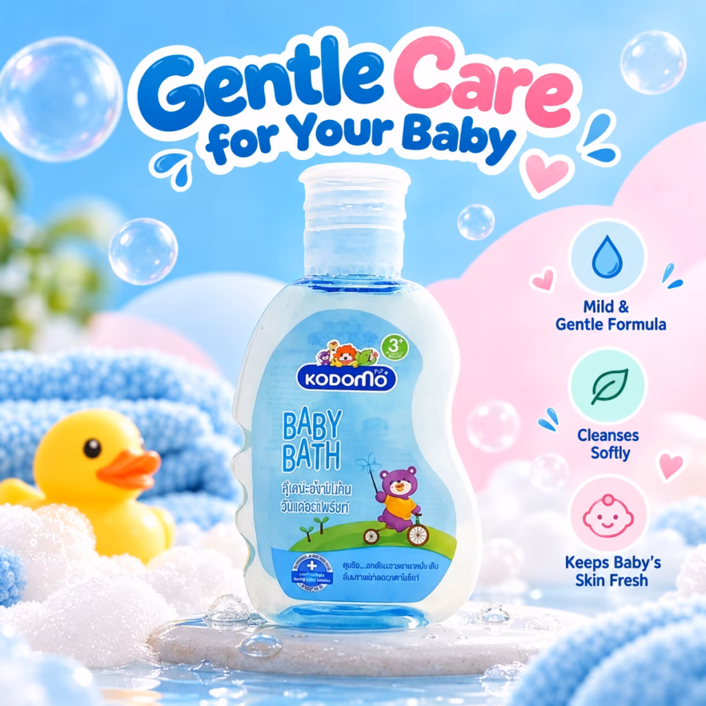 Authentic Kodomo Baby Bath Gentle Soft 100 ml bottle