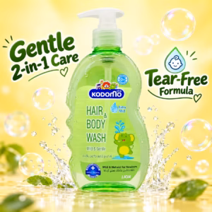 Authentic Kodomo Baby Hair and Body Wash 400ml bottle