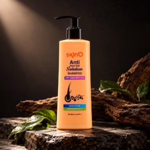 Authentic Anti Hair Fall Solution Shampoo bottle on display