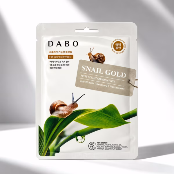 Authentic DABO Snail Gold Sheet Mask for deep hydration and anti-aging