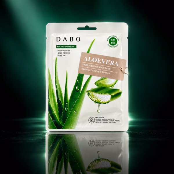 Authentic DABO Aloe Vera Sheet Mask for intense hydration and soothing care