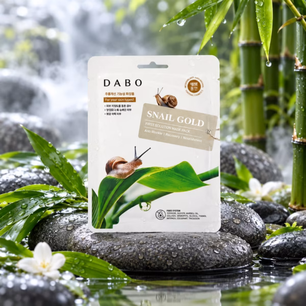 Authentic DABO Snail Gold Sheet Mask for deep hydration and anti-aging
