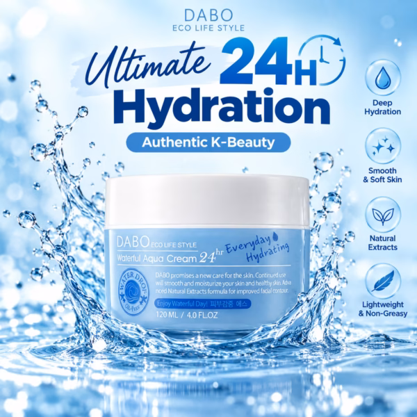 Original Dabo Waterful Aqua Cream hydrating gel moisturizer jar
