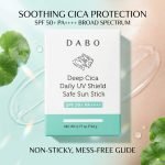 dabo deep cica daily uv shield safe sun stick spf 50+ - 22gm