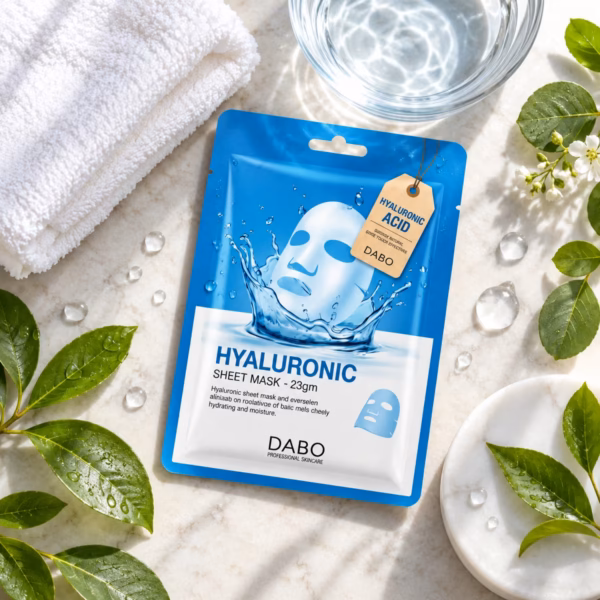 Authentic DABO Hyaluronic Sheet Mask packaging for deep hydration