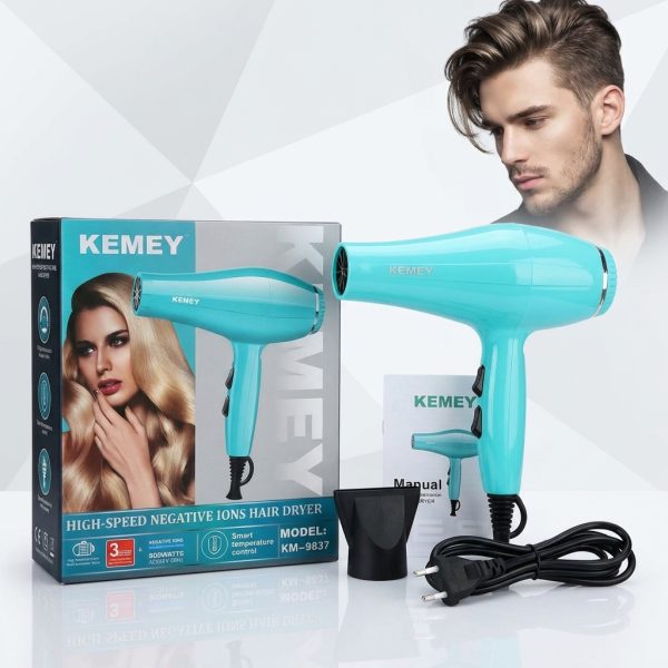 kemey km-9837 high-speed negative ions hair dryer hair trimmer