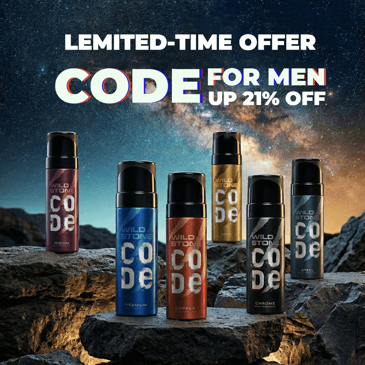 Wild stone CODE body spray for men