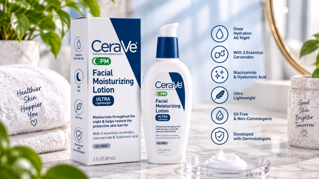 CeraVe PM Facial Moisturizing Lotion