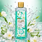 Authentic lux freesia & aloe vera body wash 245ml bottle