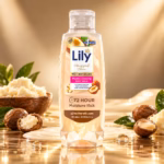 Authentic lily whipped shea body wash 500ml bottle for dry skin