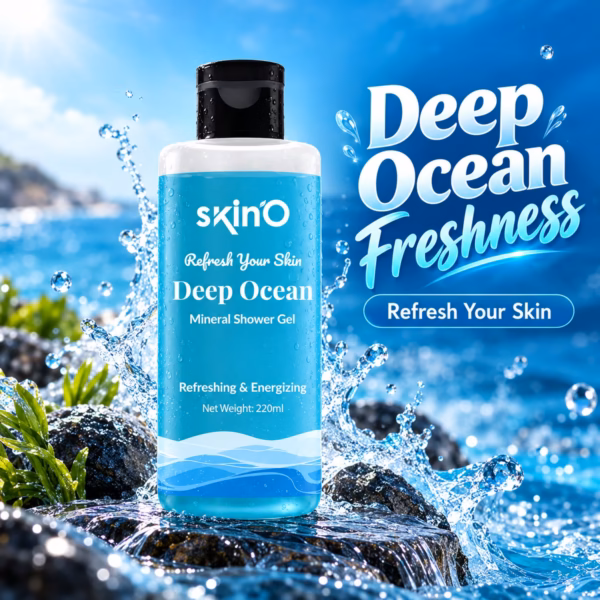 Authentic skin'o deep ocean mineral shower gel 220ml bottle