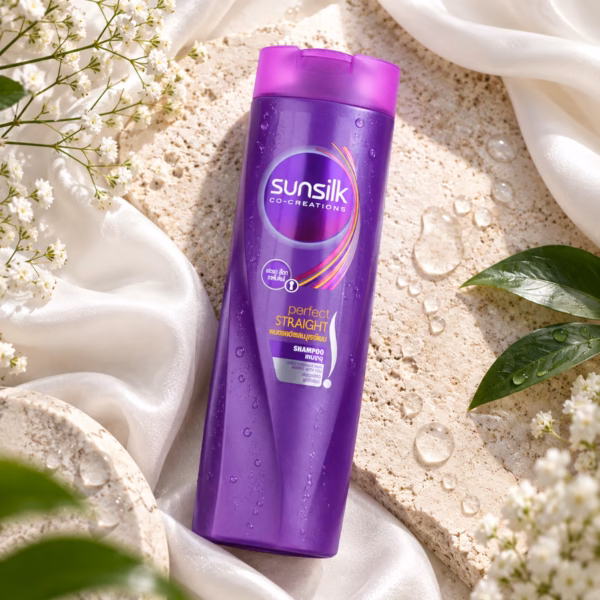 Authentic sunsilk perfect straight shampoo purple bottle 300ml