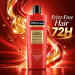 Authentic tresemmé keratin smooth shampoo 340ml bottle in red and white