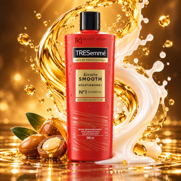 Authentic tresemmé keratin smooth shampoo 340ml bottle in red and white
