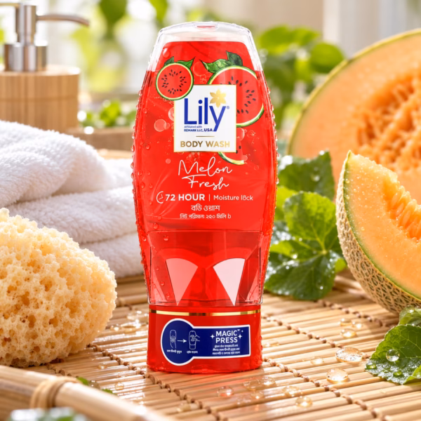 lily melon fresh body wash 250ml authentic bottle front view