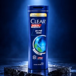 authentic clear men cool sport menthol anti dandruff shampoo bottle