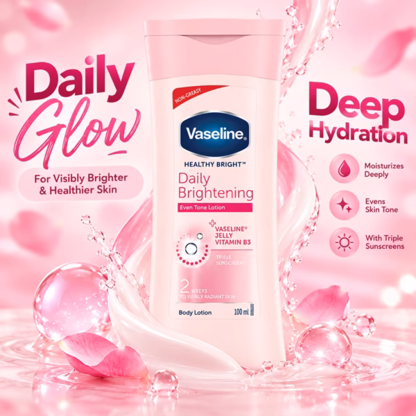 vaseline healthy bright daily body lotion bottle