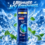authentic clear men cool sport menthol anti dandruff shampoo bottle