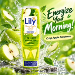 Authentic lily green apple burst body wash 500ml bottle