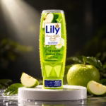 Authentic lily green apple burst body wash 500ml bottle