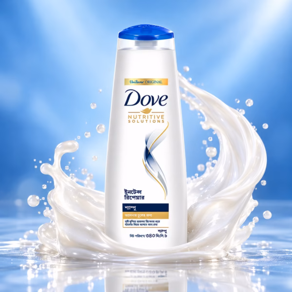 authentic dove intense repair shampoo 330ml bottle front view
